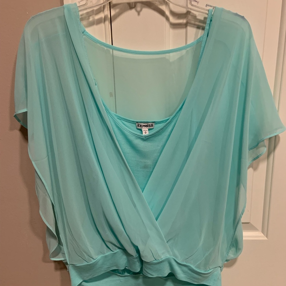 Flowy Aqua blouse from Express. New with tags!